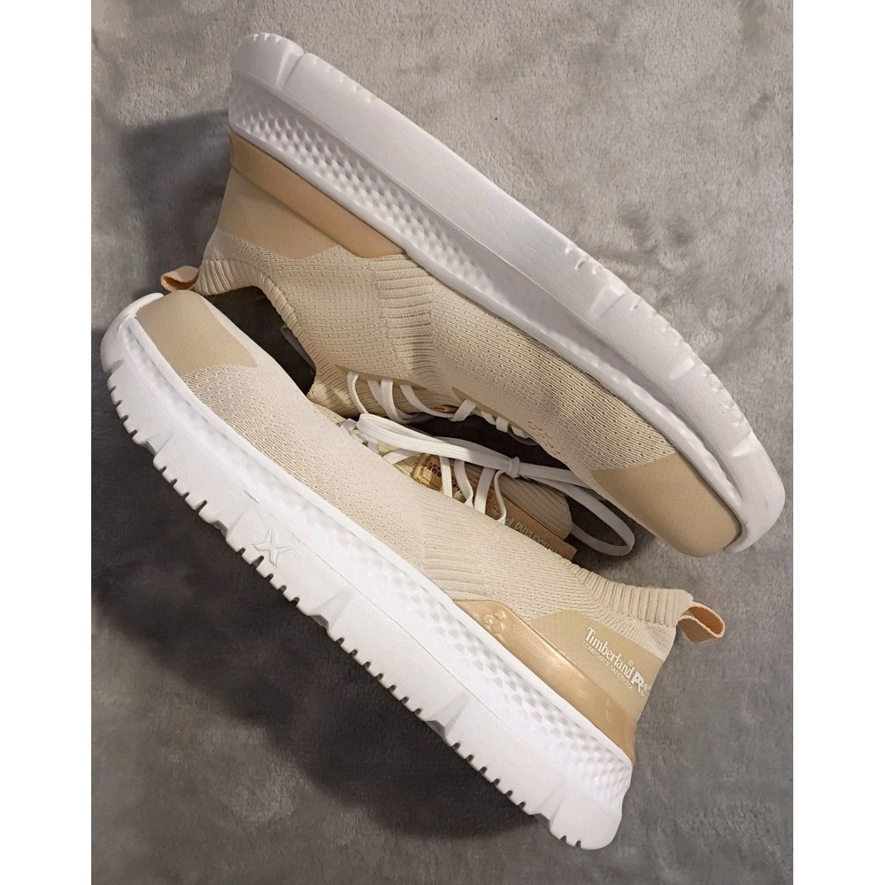 Timberland PRO Setra‎ Womens Work Shoes Sz 8M Beige Almond Composite Safety Toe